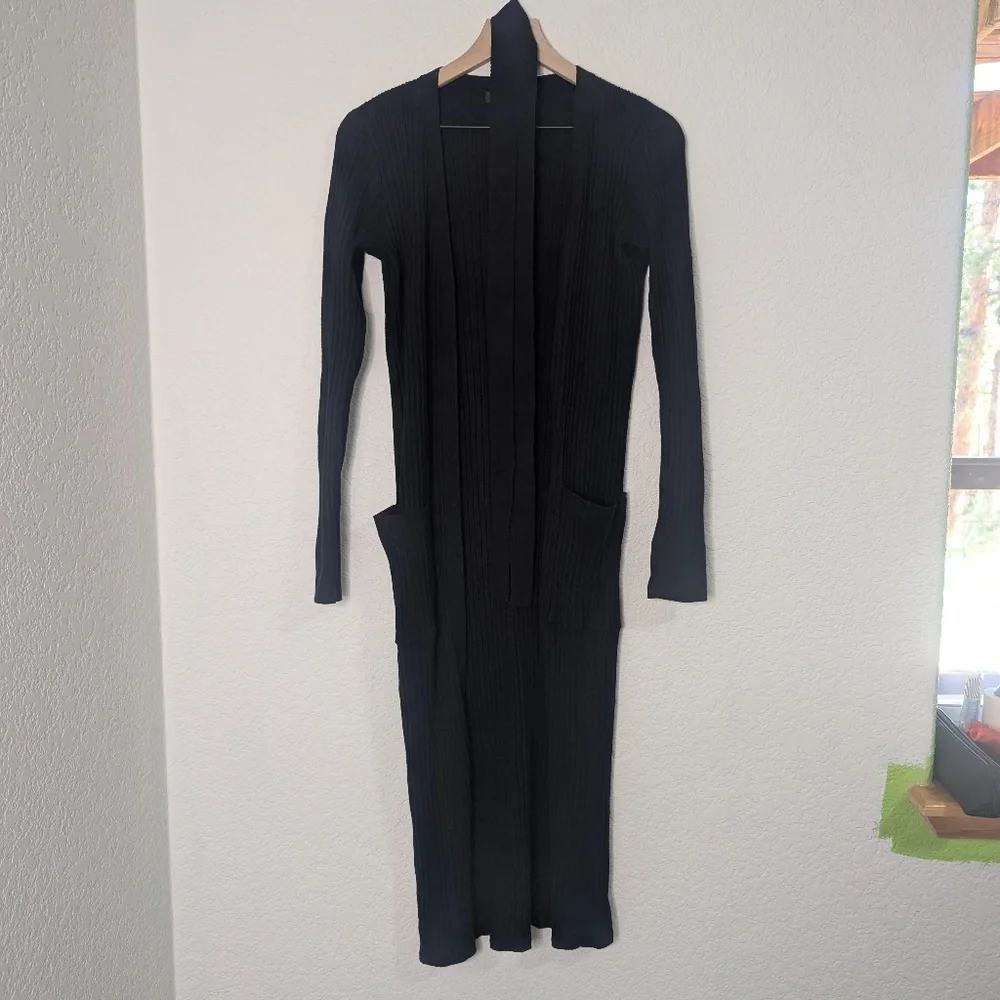 J. Crew Cotton Wool Blend Long Cardigan with Belt / S